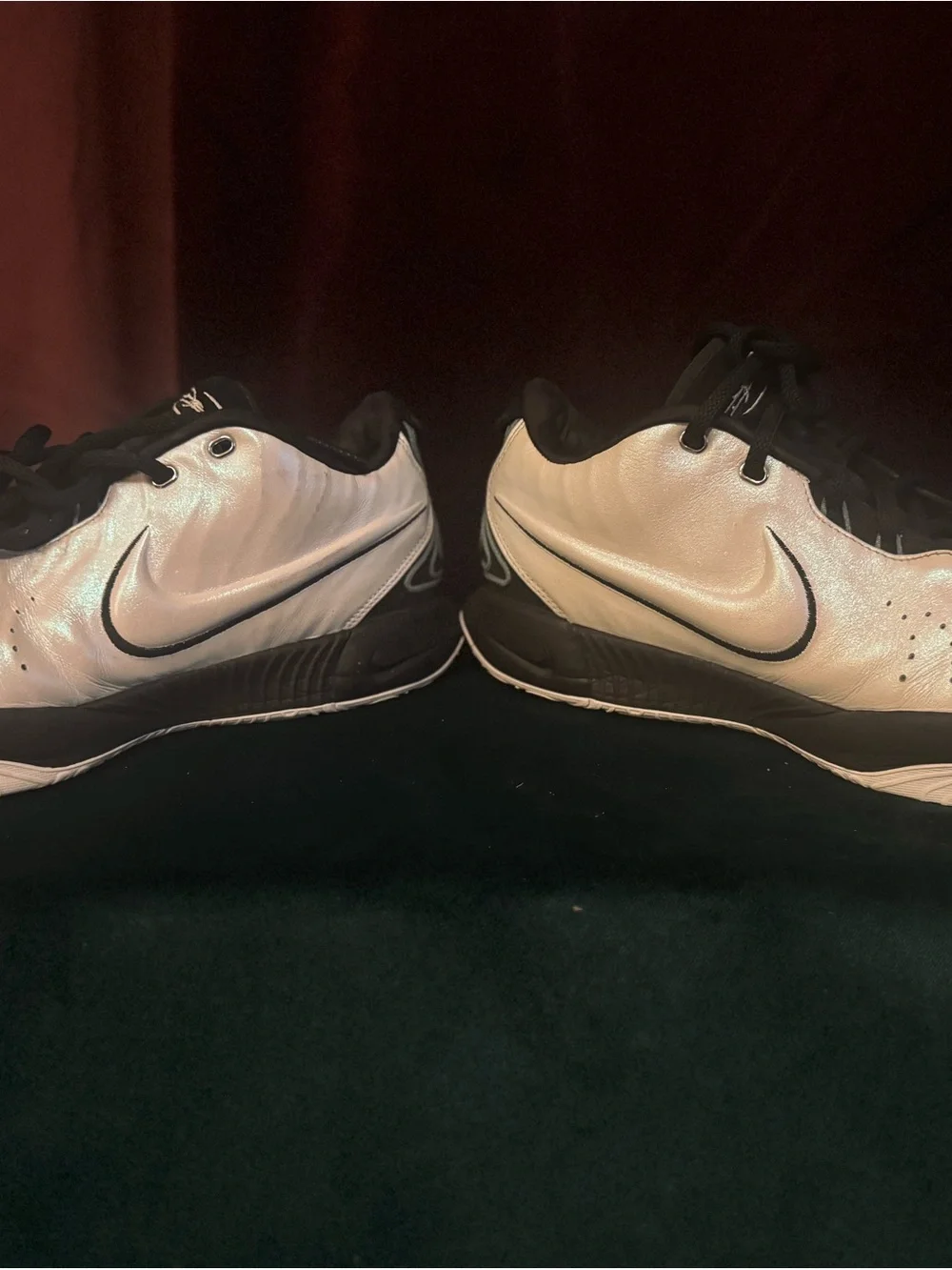 Nike White & Black Men’s Low-Top Zoom Tennis Sneakers